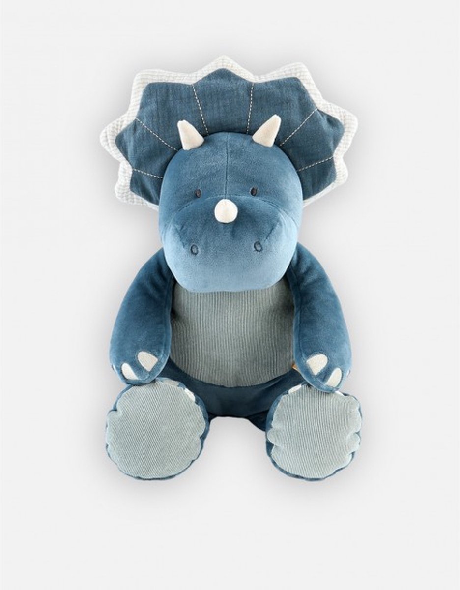 Noukies - Knuffel -Dino blauw -  Veloudoux - Ops  40cm